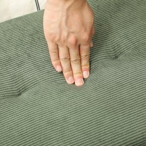 HOMCOM Bancă banca la capat de pat căptușită din catifea cotelată și picioare din oțel negru suport 220 kg 100 x 36 x 45 cm verde | Aosom Romania