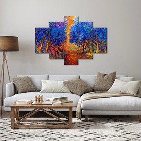 Tablou - Coroane de copac de toamnă, impresionism modern (150x105 cm)