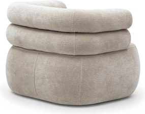 Fotoliu relaxant rotativ Melos - șenilă bej Dress me 15