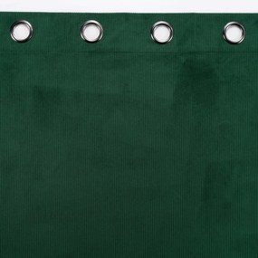 Draperie verde din catifea reiată 140x260 cm Casual – douceur d'intérieur