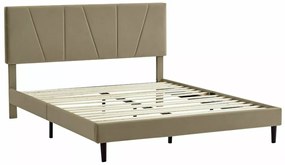 Pat tapițat SAVANA VELVET 120x200 cm bej