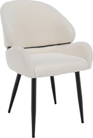 Scaun de sufragerie, alb/negru, SANAKO TYP 1