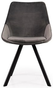 Scaune de dining gri 2 buc. din catifea Ritz – Tenzo