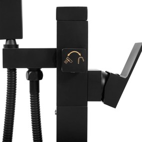 Baterie cada freestanding Rea Tery, negru mat