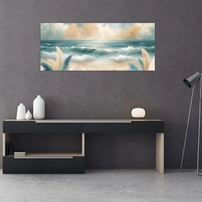 Tablou – Plajă pictată în culori delicate (120x50 cm)