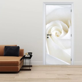Fototapet pentru ușă - Floare albă (95x205cm)