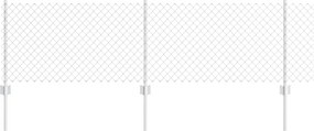 vidaXL Gard cu Stâlp Argintiu 0,6 x 10 m Oțel