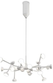 Lustra LED design modern ADN alb Medium
