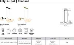 Lustra suspendata design modern Lilly alama 5L