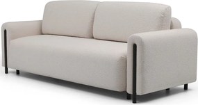 Canapea grej extensibilă/cu spațiu de depozitare cu tapițerie din țesătură bouclé 244 cm Arcadova – ELTAP