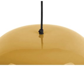 Lustră galben-muștar cu abajur din metal ø 50 cm Waved – Leitmotiv