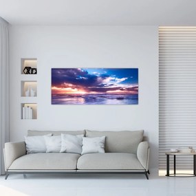 Tablou - Apus de soare la mare (120x50 cm)