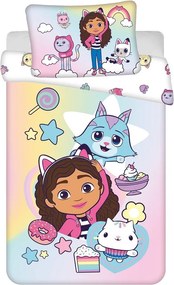 Lenjerie de pat pentru copii din bumbac pentru pătuț 100x135 cm Gabby's Dollhouse "Sugar Dream" – Jerry Fabrics
