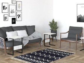 Set 3buc. măsuțe cafea Bameni (negru + cristal) . 1094335