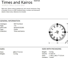 Ceas de perete decorativ XXL Kairos 88cm