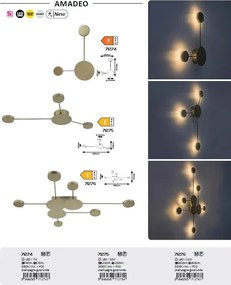Aplica LED moderna Amadeo aurie