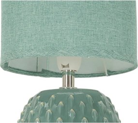 Veioză albastru-deschis din ceramică cu abajur textil (înălțime 27 cm) Pontus – Mauro Ferretti