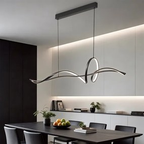 Brilagi - Lustru LED dimabil suspendat pe cablu SIGNATURE LED/55W/230V 120x23 cm negru + telecomandă
