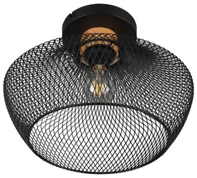 Plafonieră neagră cu abajur din metal ø 35 cm Valeria – Trio