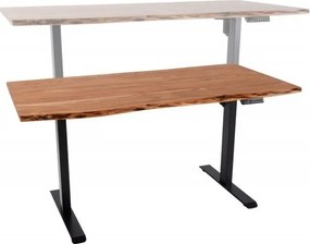 Birou cu inaltime reglabila electrica Mammut 140cm, salcam