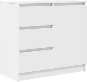 vidaXL Bufetă cu sertar alb 71x35x65 cm din lemn prelucrat