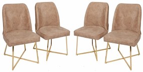 Set de scaune de sufragerie Madrid Brown, 4 bucăți