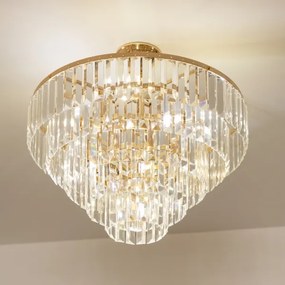 Lustră de cristal aplicată Brilagi CRYSTAL 5xE14/40W/230V auriu