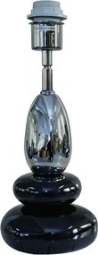 Lampa de masa decorativa STONES OF ZEN 45cm negru argintiu