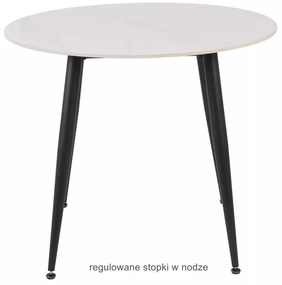 Masa Rion alb/negru ø90 cm