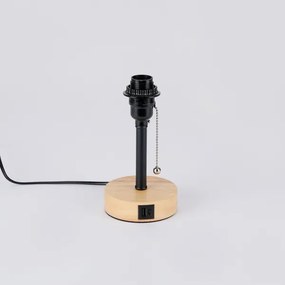 BRILAGI - Lampă de birou TABLON cu port USB 1xE27/25W/230V stejar/negru