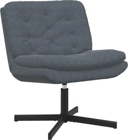 vidaXL Scaun Relaxant Rotativ Gri închis 63 x 75 x 76 cm Catifea