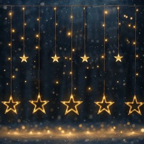 Decorațiune de Crăciun-stele strălucitoare,150 LED,alb cald