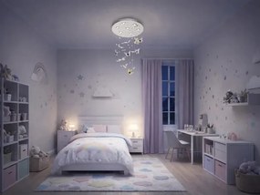 Plafonieră cu cristale LED MURU LED/24W/230V Ø 40 cm, crom lucios + telecomandă