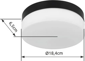 Corp de iluminat pentru baie VRANOS 1xE27/60W/230V d. 18,4 cm IP44 Globo 32111B