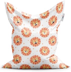 Sac de șezut Classic puișori de leu - pentru copii, alb / portocaliu