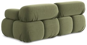 Canapea modulară verde-deschis cu tapițerie din catifea 190 cm Lokua – Makamii