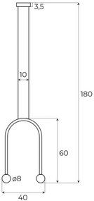 Lustra LED design minimalist ENIGMA, Coral red
