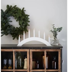 Markslöjd 704830 - Sfeșnic de crăciun ATLE 7xE10/3W/230V alb