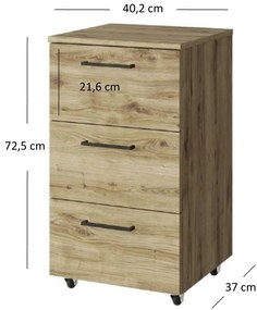 Dulap container birou Deloris (Stejar navarra). 1052894