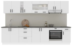 Set Bucatarie Karo V28, Alb, Blat Thermo 28 mm, L 320 cm