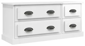 816450 vidaXL Comodă TV, alb extralucios, 100x35,5x45 cm, lemn prelucrat