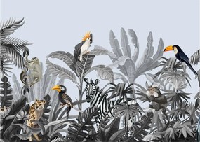 Tablou - Jungla ilustrată (70x50 cm)