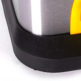 Coș de gunoi argintiu mat pentru reciclare/cu pedală 3x8 l din oțel Tri Selectif – MSV