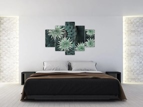 Tablou - Flori verzi (150x105 cm)