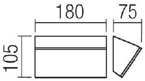 Redo 90015 - Aplică perete exterior LED TOKYO LED/12W/230V IP54