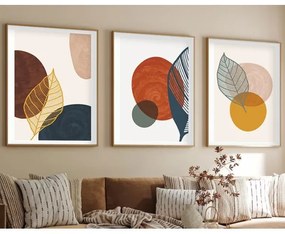 SET 3x pictură în ramă foto 50x70 cm colorat