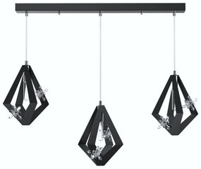 Lustra moderna cu 3 pendule design LUX realizat manual CRYSTALLO XL