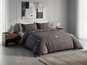 Lenjerie de pat din microfibra ORBITA gri inchis Dimensiune lenjerie de pat: 2 buc 70 x 80 cm | 160 x 200 cm