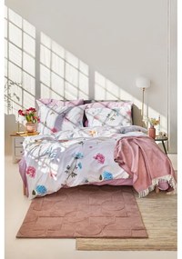 Lenjerie de pat din bumbac pentru pat dublu Bonami Selection Fleur, 200 x 220 cm