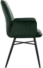 Set de scaune de sufragerie verde 2 buc. tapițat Anzo – Støraa